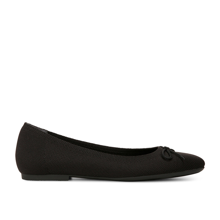 Hyacinth Klara Knit  Women's Flat Shoes -Black