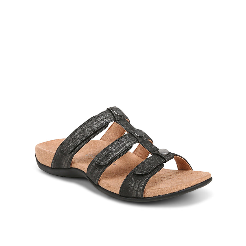 Rest Amber Pearl Slide Women's Sandals - Black