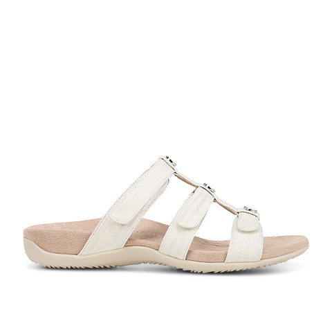 Rest Amber Pearl Slide Women's Sandals - White