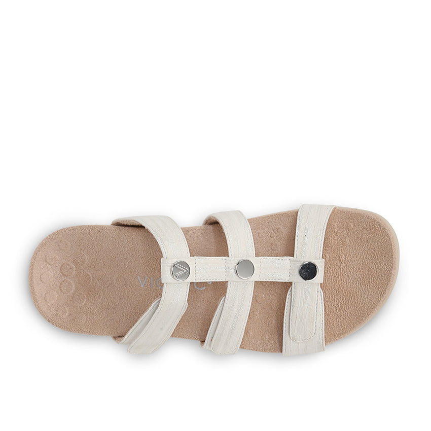 Rest Amber Pearl Slide Women's Sandals - White