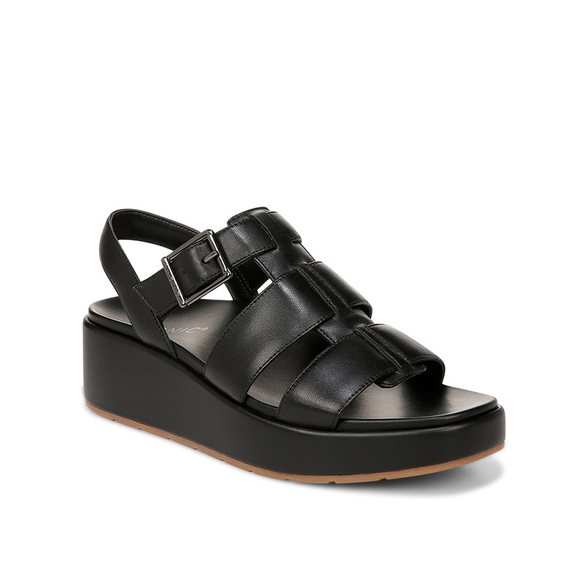 Freshno Delano Women's Heel/Wedge Sandals -Black