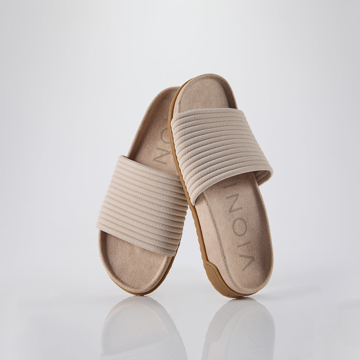 Evie Compression Knit Women's Sandals - Cream