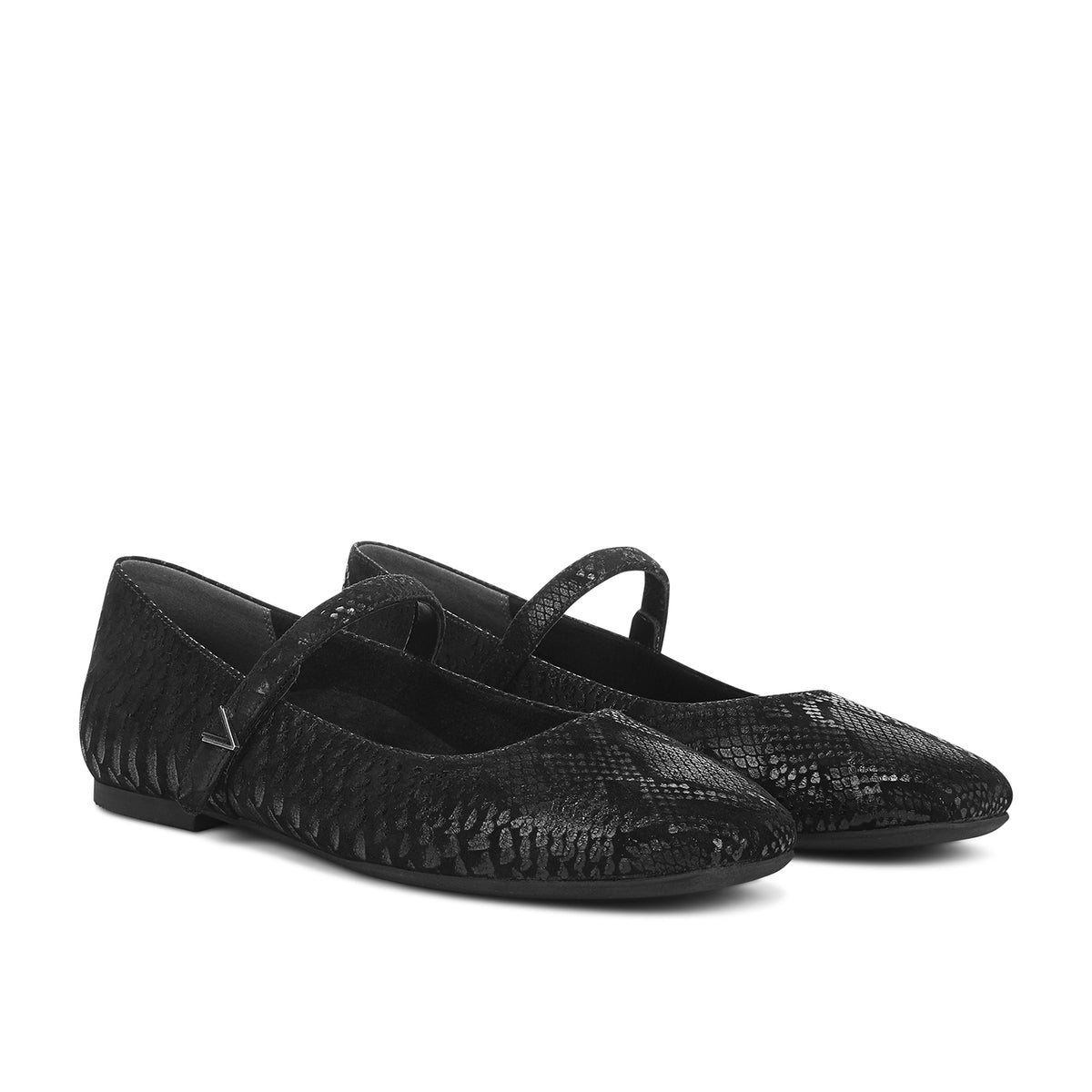 Hyacinth Almeda Women's Flat Shoes - Black Snake Suede