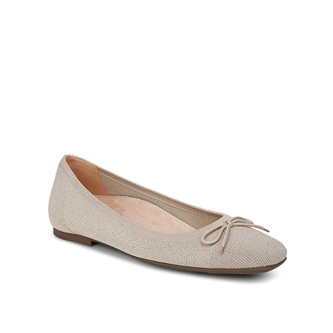 Hyacinth Klara Knit  Women's Flat Shoes - Oatmel Gold