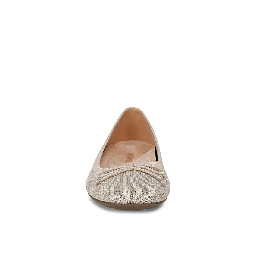 Hyacinth Klara Knit  Women's Flat Shoes - Oatmel Gold