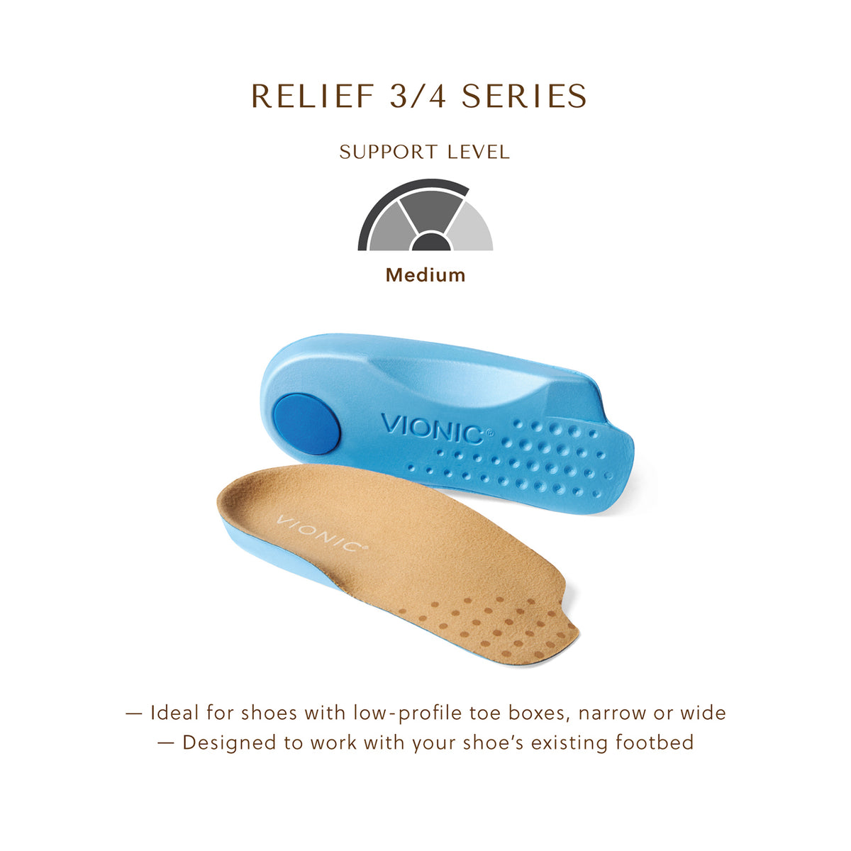 Relief 3QTR Women's Insole - Blue