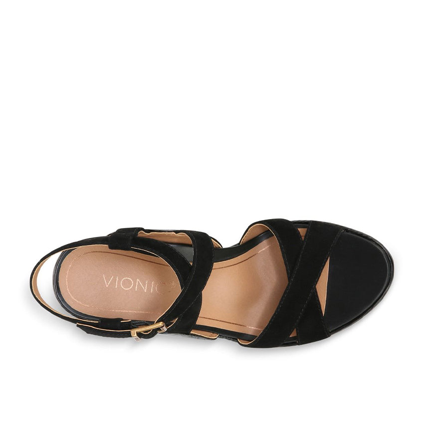 Venus Bonita Women's Heel/Wedge Sandals - Black
